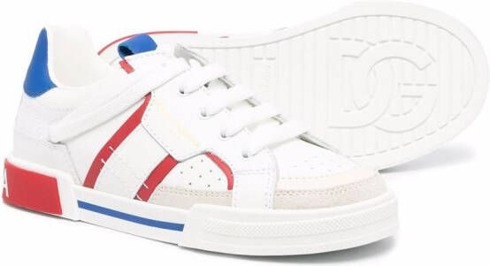 Dolce & Gabbana Kids contrasting details sneakers White
