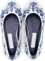 Dolce & Gabbana Kids crystal-embellished ballerina shoes Blue - Thumbnail 3