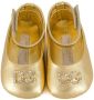 Dolce & Gabbana Kids foiled leather ballerina shoes Gold - Thumbnail 3