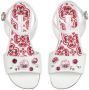 Dolce & Gabbana Kids crystal-embellished leather sandals White - Thumbnail 4
