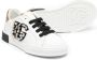 Dolce & Gabbana Kids crystal-embellished logo leather sneakers White - Thumbnail 2
