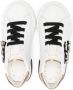 Dolce & Gabbana Kids crystal-embellished logo leather sneakers White - Thumbnail 3
