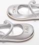 Dolce & Gabbana Kids DG crystal-embellished ballerina shoes Silver - Thumbnail 3