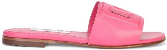 Dolce & Gabbana Kids DG Millenials leather sandals Pink
