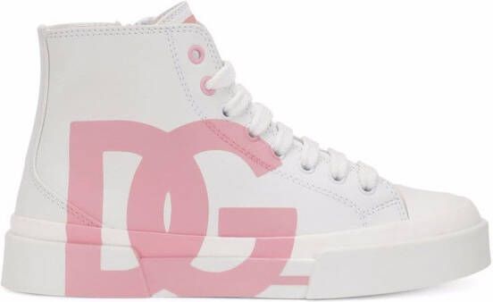 Dolce & Gabbana Kids DG logo high-top sneakers White