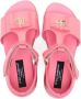 Dolce & Gabbana Kids DG-logo patent-leather sandals Pink - Thumbnail 3