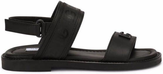 Dolce & Gabbana Kids DG logo touch-strap sandals Black