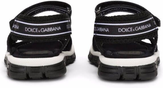 Dolce & Gabbana Kids DG-logo touch-strap sandals Black