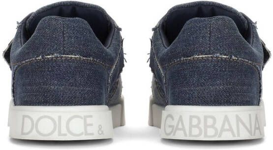 Dolce & Gabbana Kids Portofino Light denim sneakers Blue