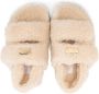 Dolce & Gabbana Kids faux-shearling touch-strap sandals Neutrals - Thumbnail 3