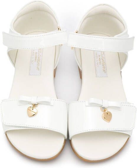 Dolce & Gabbana Kids flat sandals with bow White