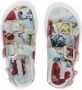 Dolce & Gabbana Kids floral-print double-buckle sandals Blue - Thumbnail 4