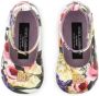 Dolce & Gabbana Kids floral-print leather ballerina shoes White - Thumbnail 4