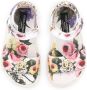 Dolce & Gabbana Kids floral-print leather sandals Purple - Thumbnail 4