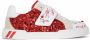 Dolce & Gabbana Kids glitter-detail leather sneakers Red - Thumbnail 2