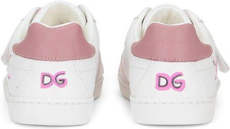 Dolce & Gabbana Kids hand-painted calfskin sneakers White