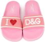 Dolce & Gabbana Kids I love D&G slides Pink - Thumbnail 3