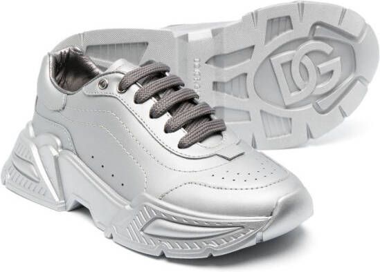 Dolce & Gabbana Kids lace-up low-top sneakers Silver