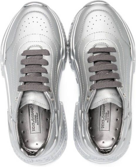 Dolce & Gabbana Kids lace-up low-top sneakers Silver