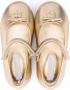 Dolce & Gabbana Kids logo-appliqué leather ballerinas Gold - Thumbnail 3