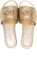 Dolce & Gabbana Kids logo-appliqué metallic slippers Gold - Thumbnail 3