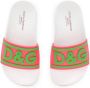 Dolce & Gabbana Kids logo-appliqué slides Pink - Thumbnail 4