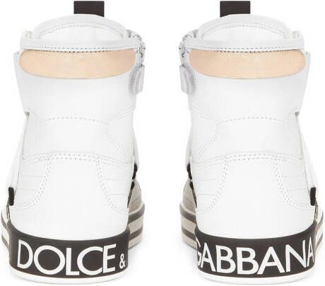 Dolce & Gabbana Kids logo-embossed lace-up sneakers White
