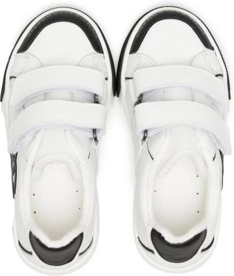 Dolce & Gabbana Kids logo-embossed touch-strap sneakers White