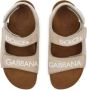 Dolce & Gabbana Kids logo-embroidered touch-strap sandals Neutrals - Thumbnail 4