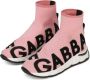 Dolce & Gabbana Kids logo-jacquard sock sneakers Pink - Thumbnail 4