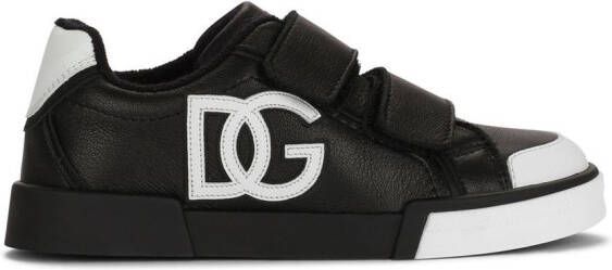 Dolce & Gabbana Kids Portofino Light leather sneakers Black