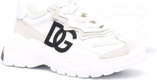 Dolce & Gabbana Kids logo-patch low-top sneakers White