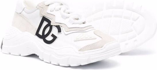 Dolce & Gabbana Kids logo-patch low-top sneakers White