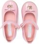 Dolce & Gabbana Kids logo-plaque ballerina shoes Pink - Thumbnail 3