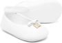 Dolce & Gabbana Kids logo-plaque ballerina shoes White - Thumbnail 2