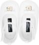 Dolce & Gabbana Kids logo-plaque ballerina shoes White - Thumbnail 3