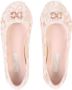 Dolce & Gabbana Kids logo-plaque lace-detail ballerina shoes Pink - Thumbnail 4