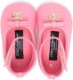 Dolce & Gabbana Kids logo-plaque leather ballerina shoes Pink - Thumbnail 3