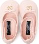 Dolce & Gabbana Kids logo-plaque leather ballerina shoes Pink - Thumbnail 3