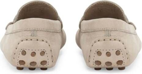 Dolce & Gabbana Kids logo-plaque leather loafers Neutrals