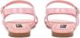 Dolce & Gabbana Kids logo-plaque leather sandals Pink - Thumbnail 3