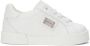 Dolce & Gabbana Kids logo-plaque leather sneakers White - Thumbnail 2