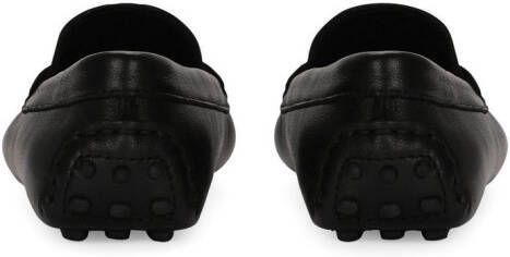 Dolce & Gabbana Kids logo-tag leather loafers Black
