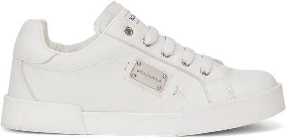 Dolce & Gabbana Kids Portofino Light leather sneakers White