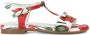 Dolce & Gabbana Kids logo-plaque poppy-print sandals Red - Thumbnail 2