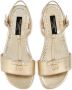 Dolce & Gabbana Kids logo-plaque sandals Gold - Thumbnail 4