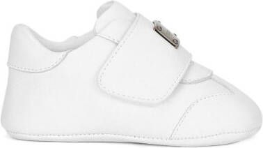 Dolce & Gabbana Kids logo-plaque touch-strap sneakers White