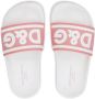 Dolce & Gabbana Kids logo-print pool slides Pink - Thumbnail 4