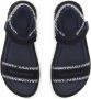 Dolce & Gabbana Kids logo-print leather sandals Blue - Thumbnail 4