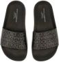 Dolce & Gabbana Kids logo-print leather slides Black - Thumbnail 4